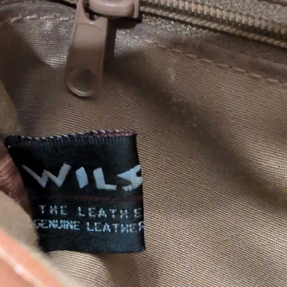 Wilson's Pelle Studio Tan Distressed Leather Double Strap Shoulder Bag